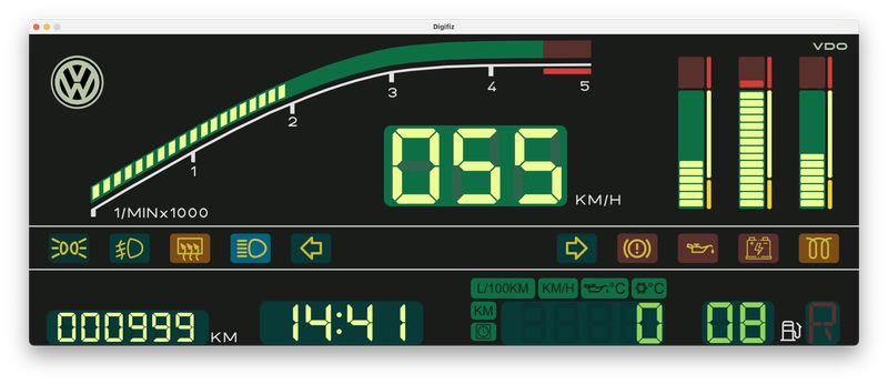 DigiFiz digital dashboard